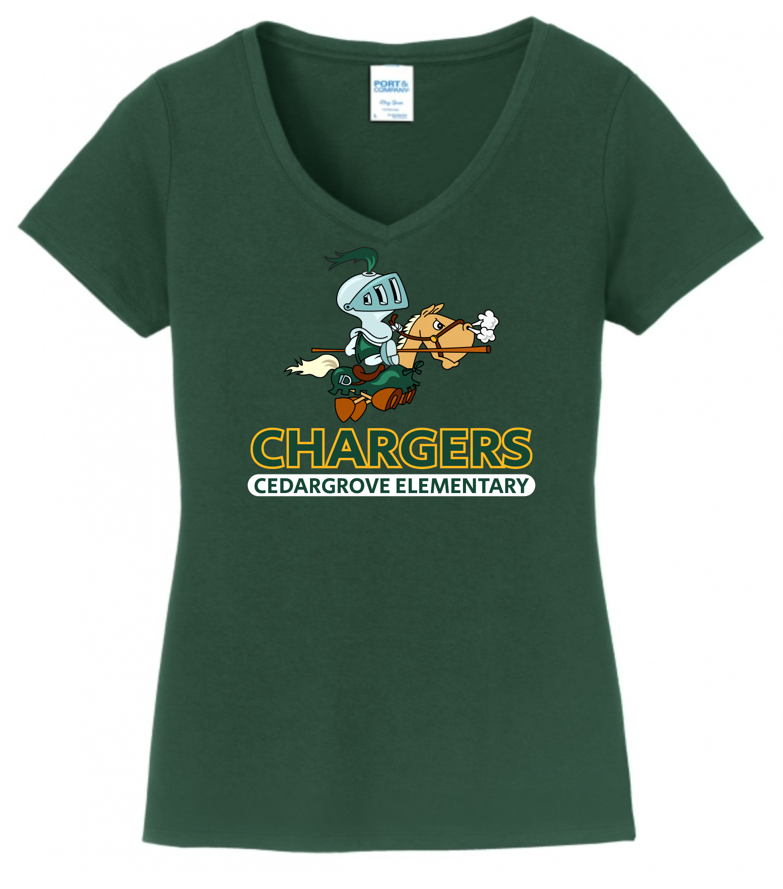 V Neck Short Sleeve Adult T-shirt Design 2