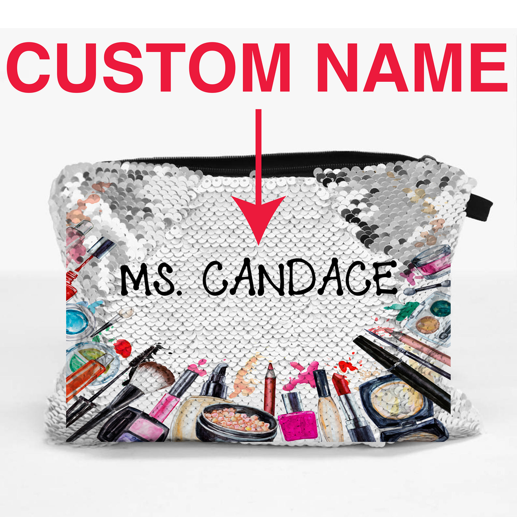 Customized Makeup bag sequence Silver