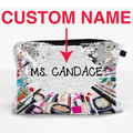 Customized Makeup bag sequence Silver