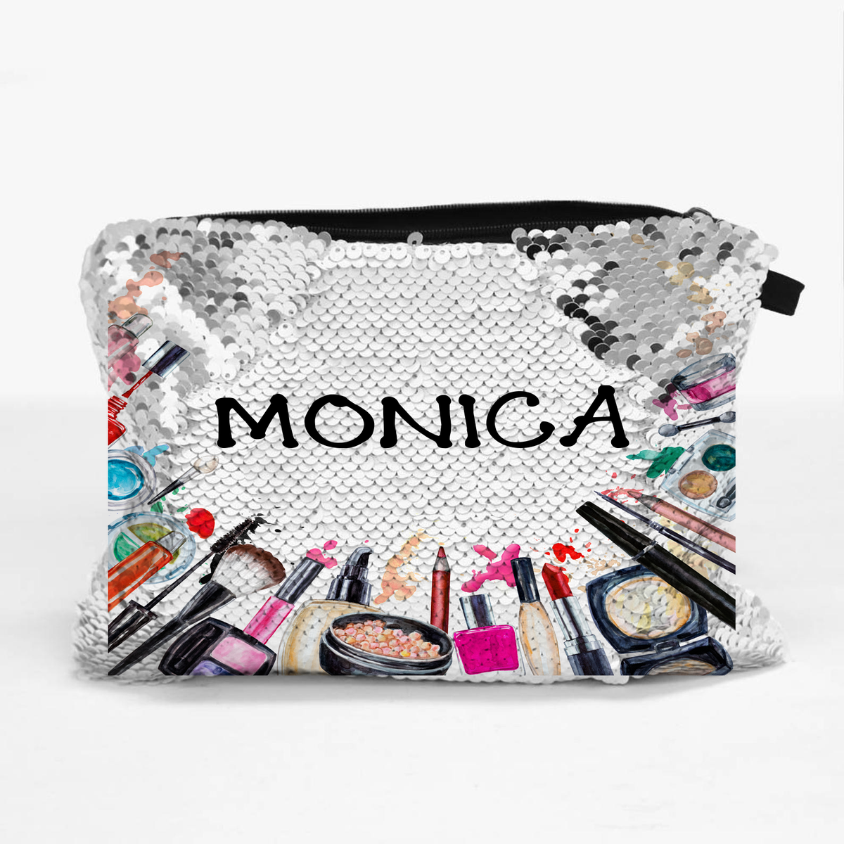 Customized Makeup bag sequence Silver